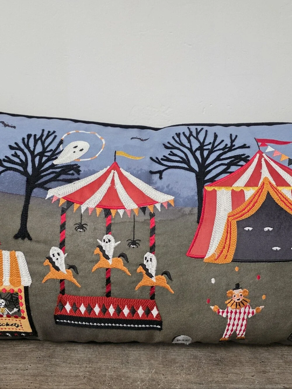 Cynthia Rowley Carnival Scene Halloween Pillow XL Viral
